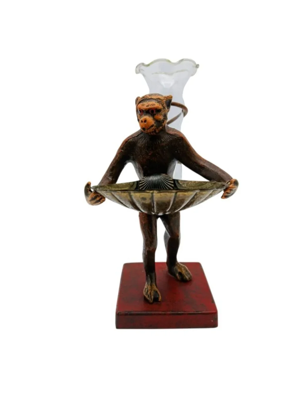 Petite Choses Monkey Bud Vase Clamshell Tray Cast Metal Figure 6